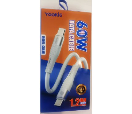 اكسسوار شواحن و كبلات Yookie Fast Charging Data Cable CB63N Type -c to Type -c 60W 1.2M white 8